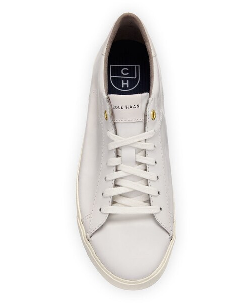 COLE HAAN（コールハーン）の「Cole Haan Trafton Club Court Leather Low-Top Sneaker, White（スニーカー・レディース・White・8B / 38EU/7B / 37EU/8.5B / 38.5EU/9.5B / 39.5EU/6.5B / 36.5EU/7.5B / 37.5EU/6B / 36EU/11B / 41EU/10B / 40EU/5B / 35EU/9B / 39EU/5.5B / 35.5EU）」の4枚目の写真