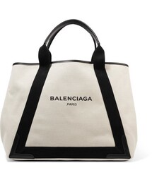 BALENCIAGA | Balenciaga - Cabas Leather-trimmed Canvas Tote - Cream(トートバッグ)