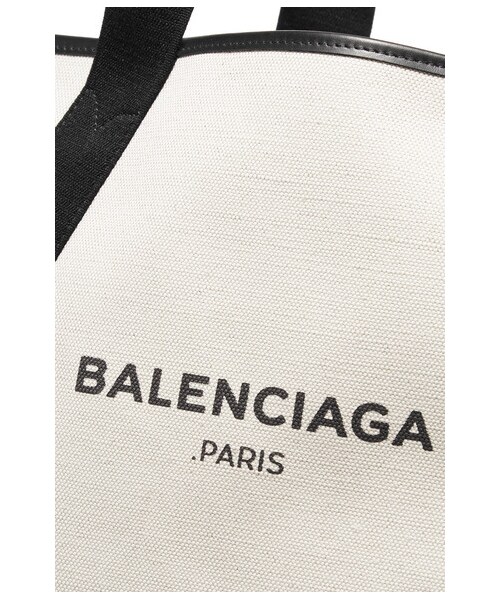 BALENCIAGA（バレンシアガ）の「Balenciaga - Cabas Leather-trimmed Canvas Tote - Cream（トートバッグ・レディース・White・one size）」の5枚目の写真
