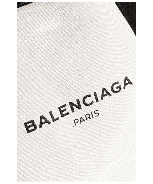 BALENCIAGA（バレンシアガ）の「Balenciaga - Cabas Leather-trimmed Canvas Tote - Black（トートバッグ・レディース・Black・one size）」の4枚目の写真