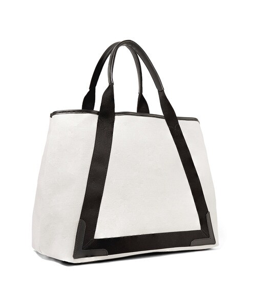 BALENCIAGA（バレンシアガ）の「Balenciaga - Cabas Leather-trimmed Canvas Tote - Black（トートバッグ・レディース・Black・one size）」の5枚目の写真