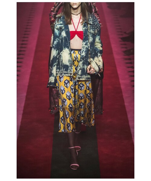 GUCCI（グッチ）の「Gucci - Pleated Printed Silk-twill Midi