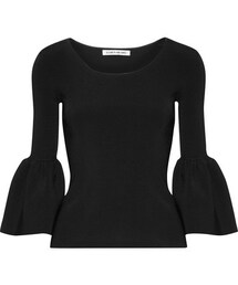 Elizabeth and James | Elizabeth and James - Willow Ribbed-knit Top - Black(トップス)