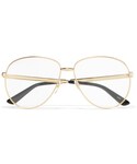 Gucci | Gucci - Aviator-style Gold-tone Optical Glasses - one size(眼鏡)