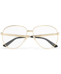GUCCI | Gucci - Aviator-style Gold-tone Optical Glasses - one size(メガネ)