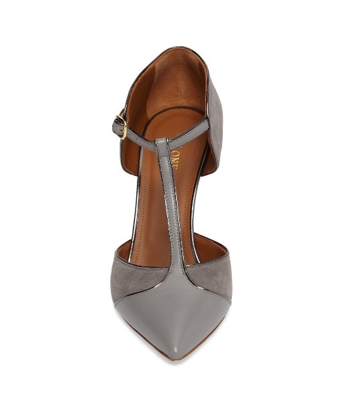 パンプス MALONE SOULIERS PUMPS Ulla Flat Red Leather Pumps with Mirror Leather | Malone