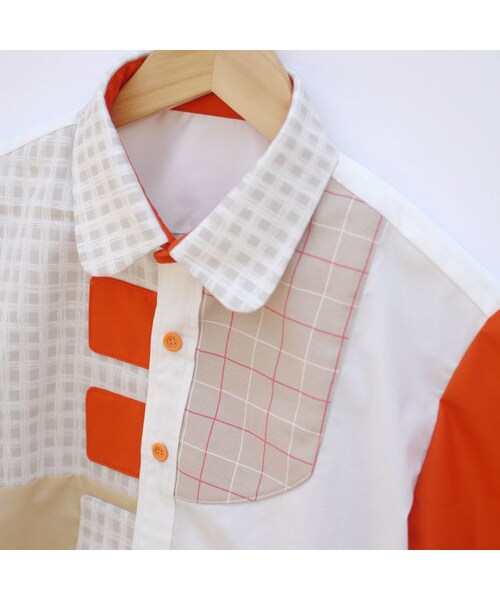 NIRAME.CO(ニラメッコ)の「電子オレンジしゃつ(シャツ/ブラウス・メンズ・その他)」の4枚目の写真