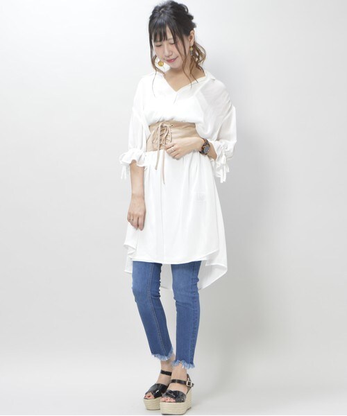 Archives アルシーヴ の シアーシャツワンピ インナーセット ワンピース Wear Archives アルシーヴ の シアーシャツワンピ インナーセット ワンピース Wear