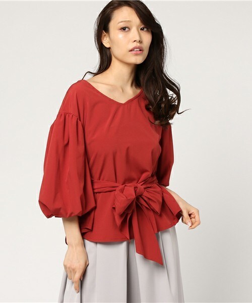 archives（アルシーヴ）の「バルーンスリーブプルオーバー（シャツ/ブラウス・レディース・オフホワイト/ブラック/オレンジ・MEDIUM）」の3枚目の写真