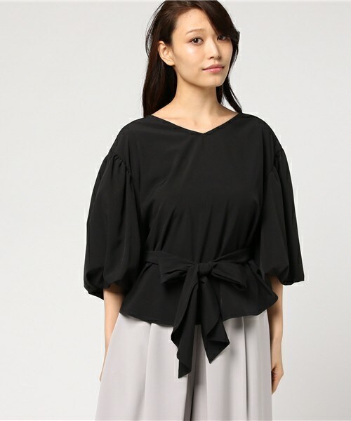 archives（アルシーヴ）の「バルーンスリーブプルオーバー（シャツ/ブラウス・レディース・オフホワイト/ブラック/オレンジ・MEDIUM）」の4枚目の写真