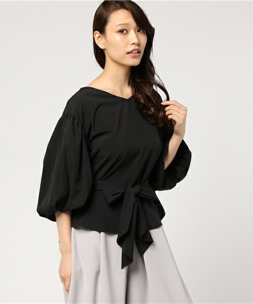 archives（アルシーヴ）の「バルーンスリーブプルオーバー（シャツ/ブラウス・レディース・オフホワイト/ブラック/オレンジ・MEDIUM）」の2枚目の写真