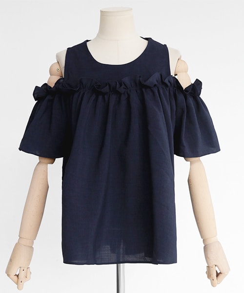 DHOLIC（ディーホリック）の「ショルダーカットアウトフリルブラウス（シャツ/ブラウス・レディース・FREE）」の5枚目の写真