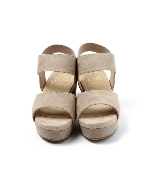 studio CLIP（スタディオクリップ）の「フェイクスエードプラットフォームサンダル（シューズ・ブラウン/ベージュ）」の3枚目の写真