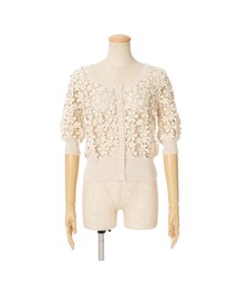 F i.n.t | 総花レース半袖カーディガン/F&A(カーディガン/ボレロ)