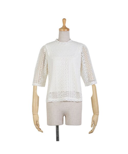 F i.n.t（フィント）の「ストライプレースヨークブラウス/F i.n.t（シャツ/ブラウス・レディース・その他）」の2枚目の写真