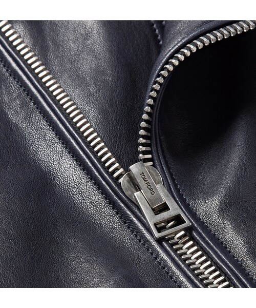 TOM FORD（トム フォード）の「TOM FORD Quilted Leather Biker Jacket（ライダースジャケット・メンズ・Blue・IT46/IT48/IT52/IT54）」の6枚目の写真