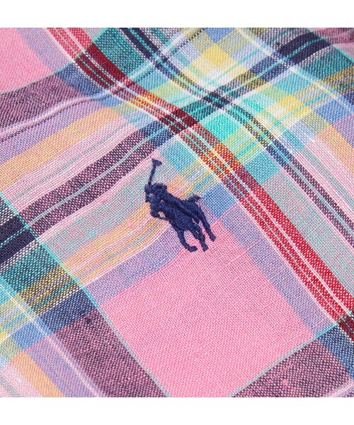 POLO RALPH LAUREN（ポロ ラルフ ローレン）の「Polo Ralph Lauren Slim-Fit Checked Linen Shirt（シャツ/ブラウス・メンズ・Pink・S/M/L/XL/XXL）」の2枚目の写真