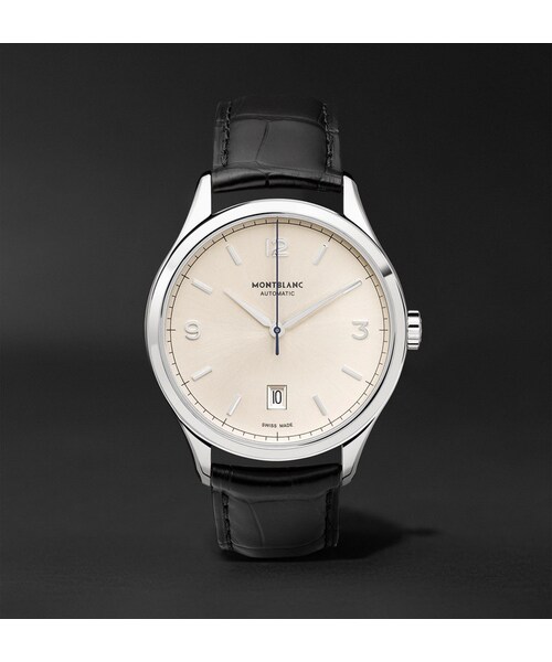 MONTBLANC(モンブラン)の「Montblanc Heritage Chronométrie Automatic 40mm Stainless Steel and Alligator Watch(アナログ腕時計・メンズ・Black・One size)」の1枚目の写真