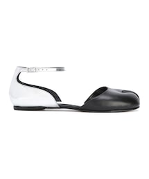 Maison Margiela | Maison Margiela - アンクルストラップ フラットシューズ - women - レザー - 39(バレエシューズ)