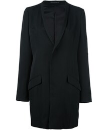 Y's | Y's - ロングテーラードジャケット - women - キュプロ/ウール - 2(テーラードジャケット)