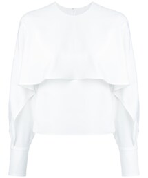 LE CIEL BLEU | Le Ciel Bleu - ケープディテールトップス - women - ポリエステル - 36(シャツ/ブラウス)