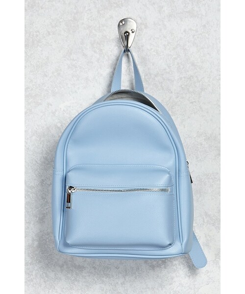 FOREVER 21（フォーエバー トゥエンティーワン）の「FOREVER 21+ Faux Leather Backpack（バックパック/リュック・レディース・Black/Blue/White・ONE SIZE）」の4枚目の写真