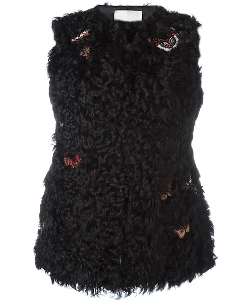 VALENTINO（ヴァレンティノ）の「Valentino - ビーズ刺繍 ファーベスト  