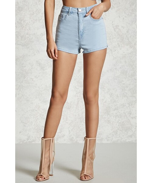 FOREVER 21（フォーエバー トゥエンティーワン）の「FOREVER 21+ High-Waisted Denim Shorts（その他パンツ・レディース・Blue・24/25/26/27/28/29/30/31）」の7枚目の写真
