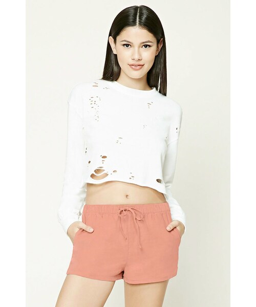 FOREVER 21（フォーエバー トゥエンティーワン）の「FOREVER 21+ Corduroy Drawstring Shorts（その他パンツ・レディース・Blue/Beige/Green・XS/S/M/L）」の11枚目の写真