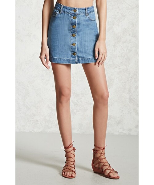 FOREVER 21（フォーエバー トゥエンティーワン）の「FOREVER 21+ Contemporary Denim Mini Skirt（スカート・レディース・Black/Blue/White・S/M/L/XL）」の14枚目の写真