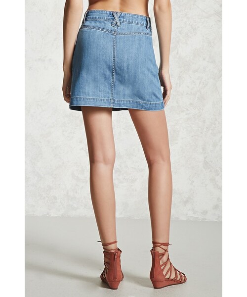 FOREVER 21（フォーエバー トゥエンティーワン）の「FOREVER 21+ Contemporary Denim Mini Skirt（スカート・レディース・Black/Blue/White・S/M/L/XL）」の21枚目の写真