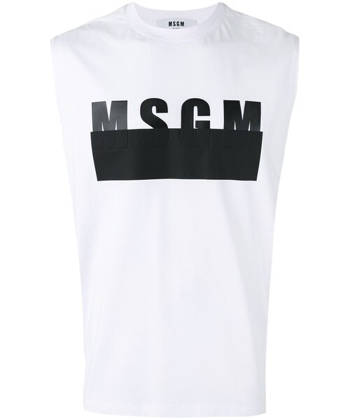 MSGM（エムエスジーエム）の「MSGM - ロゴプリント タンクトップ - men - コットン - M（Tシャツ/カットソー）」 - WEAR