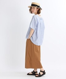 アーツアンドサイエンス　コットンリネン　フロントタックブラウス　M アーツアンドサイエンス コットンリネン フロントタックブラウス