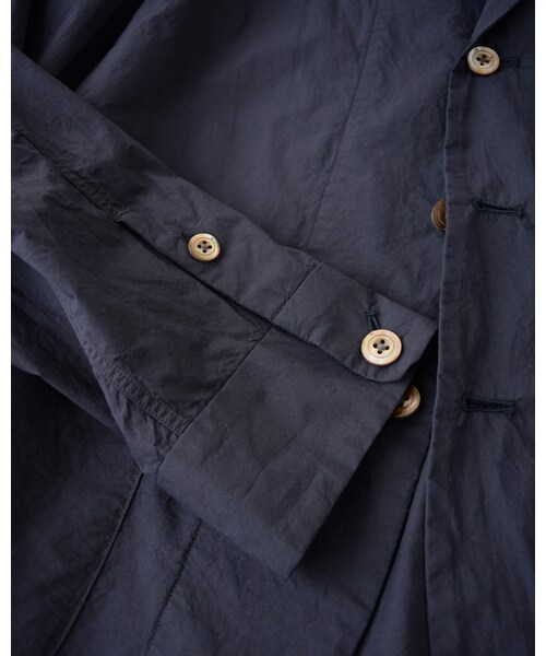 45R（フォーティファイブアール）の「スビン平シャツジャケット（ジャケット/アウター・メンズ・グレートップ/ブルーストライプ/ネイビー・3-M/4-L）」の11枚目の写真