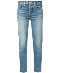 MOUSSY | Moussy - クロップド テーラードパンツ - women - コットン - 31(デニムパンツ)
