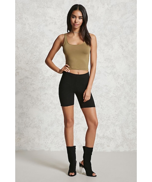 FOREVER 21（フォーエバー トゥエンティーワン）の「FOREVER 21+ Cropped Tank Top（タンクトップ・レディース・Beige/Gray/Blue/Green・S/M/L）」の6枚目の写真