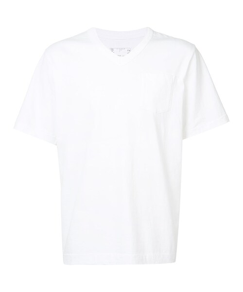 Sacai(サカイ)の「Sacai - Vネック Tシャツ - men - コットン - 2(Tシャツ/カットソー・メンズ・ホワイト・2)」の1枚目の写真