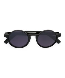 Yohji Yamamoto | Yohji Yamamoto - ラウンドフレーム サングラス - men - plastic - ワンサイズ(サングラス)