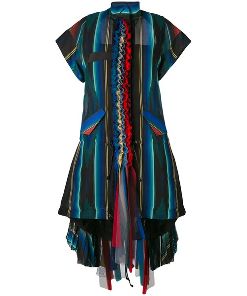 Sacai サカイ の Sacai マルチストライプ ワンピース Women ポリエステル キュプロ Ii ドレス Wear