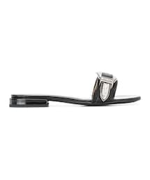 TOGA PULLA | Toga Pulla - バックルフラットミュール - women - カーフレザー/レザー/metal - 36.5(サンダル)
