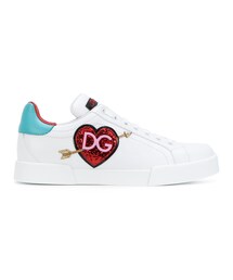 DOLCE&GABBANA | Dolce & Gabbana - アップリケ スニーカー - women - カーフレザー/レザー/rubber - 37(スニーカー)