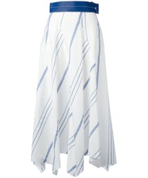 LOEWE / スカート/38/コットン/GRY/グレー/ストライプ/シミ有// LOEWE（ロエベ）の「Loewe - ストライプ柄 スカート - women