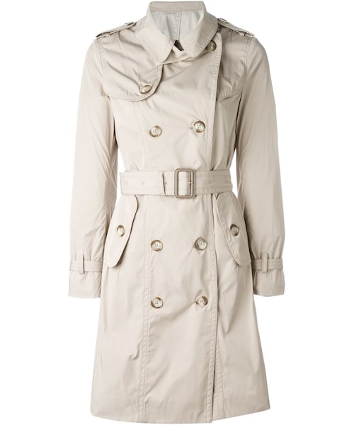 E936 S モンクレール ジップアップ ステンカラーコート レディース