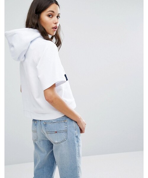 tommy jeans（トミー ジーンズ）の「Tommy Jeans Crop Hoodie（スウェット・レディース・White・US 12）」の2枚目の写真