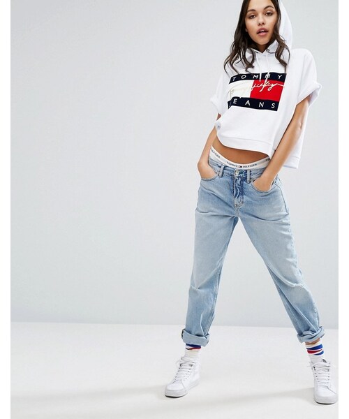 tommy jeans（トミー ジーンズ）の「Tommy Jeans Crop Hoodie（スウェット・レディース・White・US 12）」の4枚目の写真