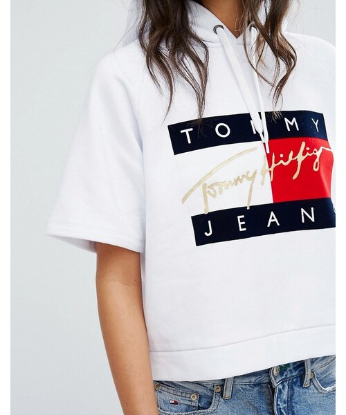 tommy jeans（トミー ジーンズ）の「Tommy Jeans Crop Hoodie（スウェット・レディース・White・US 12）」の3枚目の写真