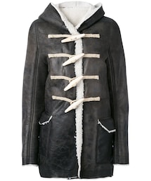 Rick Owens フード付きブラックスエードジャケット Rick Owens フード付きブラックスエードジャケット