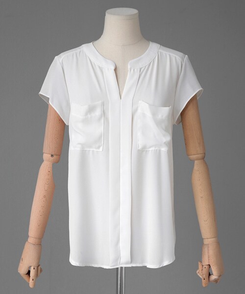 DHOLIC(ディーホリック)の「キャップスリーブダブルポケットブラウス(シャツ/ブラウス・レディース・FREE)」の2枚目の写真