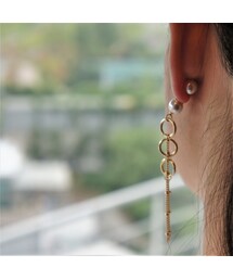 no brand（ノーブランド）の「連続 パール ロング ピアス（ピアス（両
