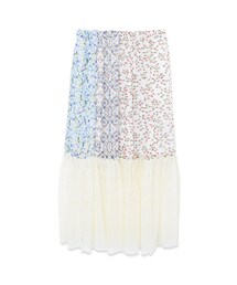 flower | lace mix skirt～ﾚｰｽﾐｯｸｽｽｶｰﾄ(スカート)